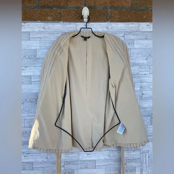 RALPH LAUREN BLACK LABEL Womens Pinstripe Work Two-Button Blazer size 14 - Picture 14 of 17